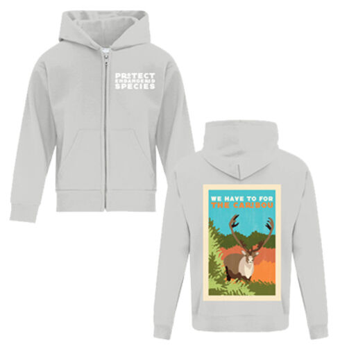Tybald  - Endangered species series - Kids Zip Hoodie Thumbnail