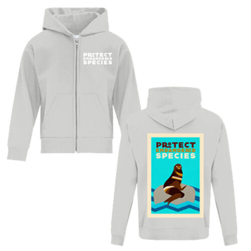 Alex - Endangered species series - Kids Zip Hoodie  Thumbnail