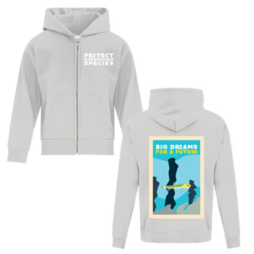 Stevie - Endangered species series - Kids Zip Hoodie Thumbnail