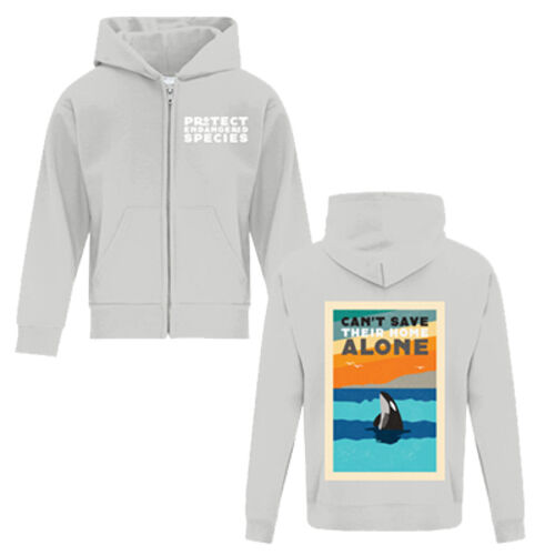 Riley - Endangered species series - Kids Zip Hoodie Thumbnail